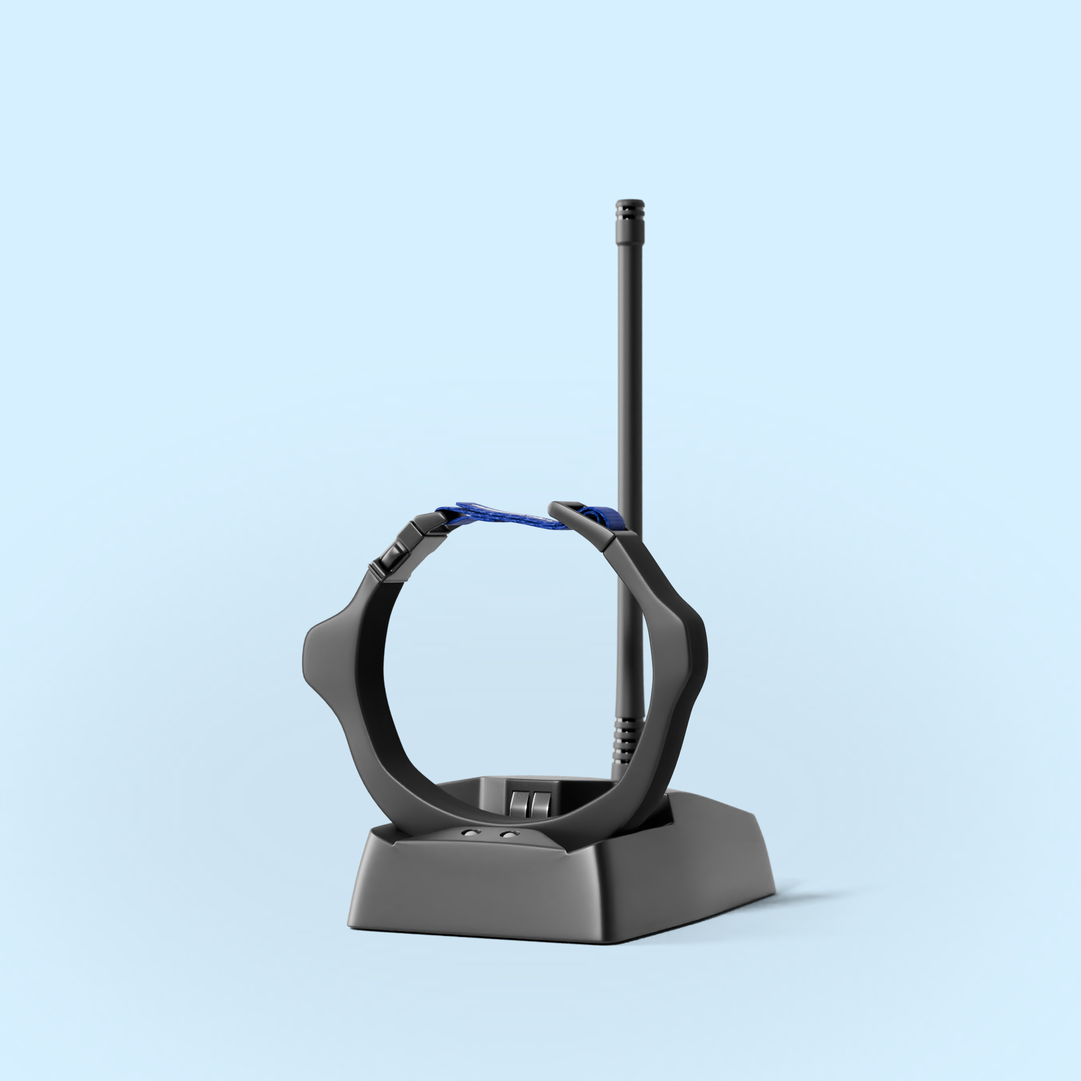 petTracer HomeStation 2.0 mit Antenne und Halsband in Dunkelblau