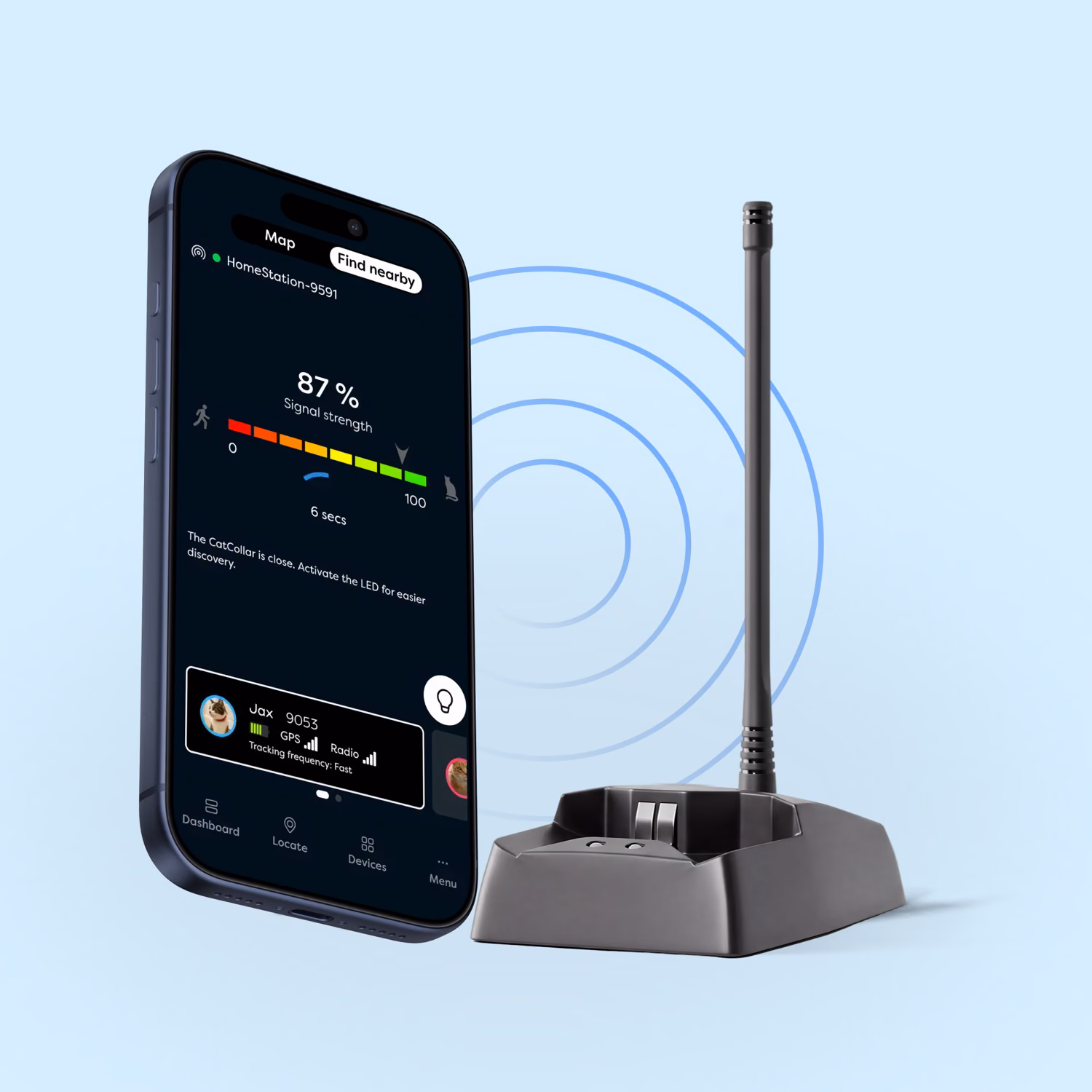 petTracer GPS und Funk-Verbindung