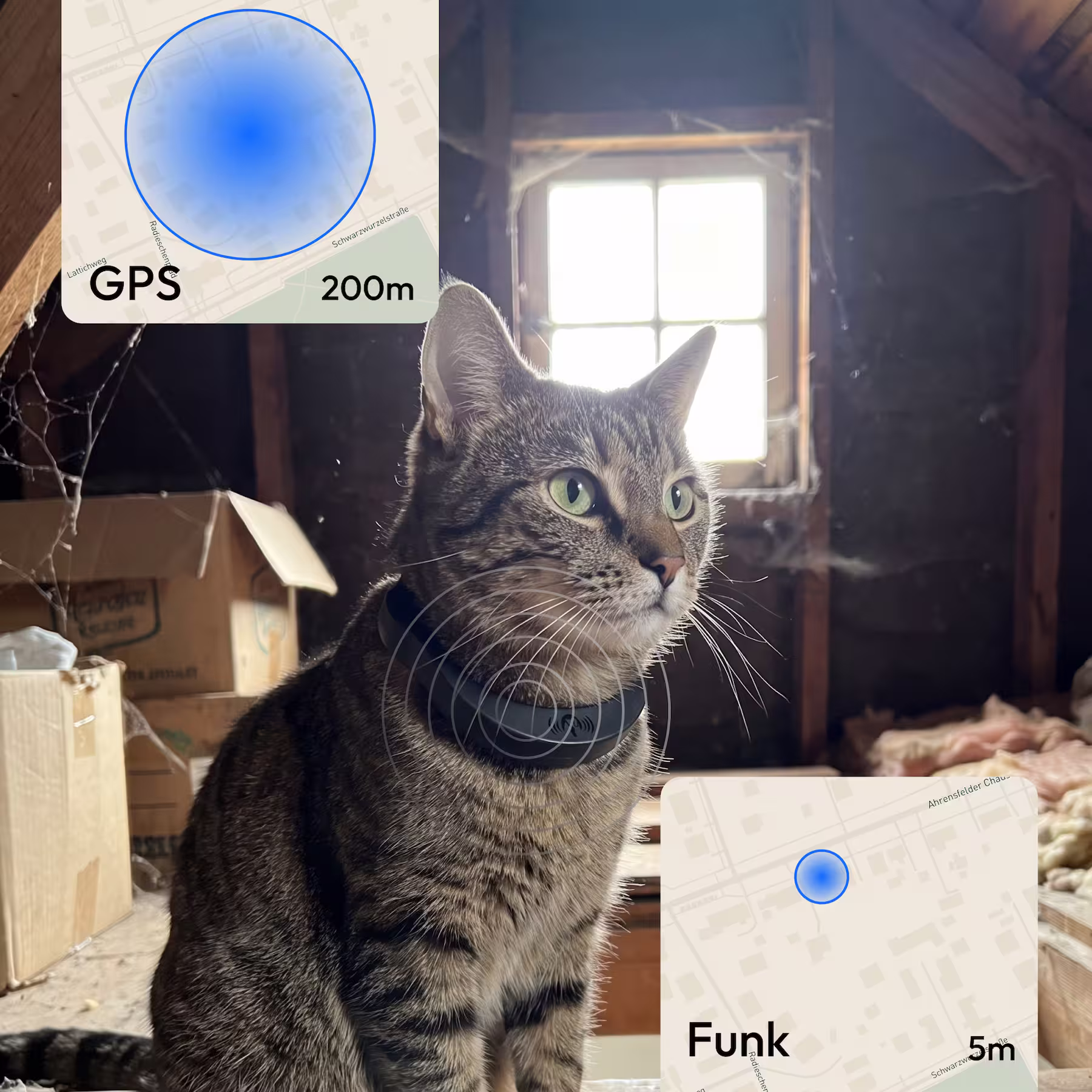 GPS + Funk-Nahsuche im Zusammenspiel